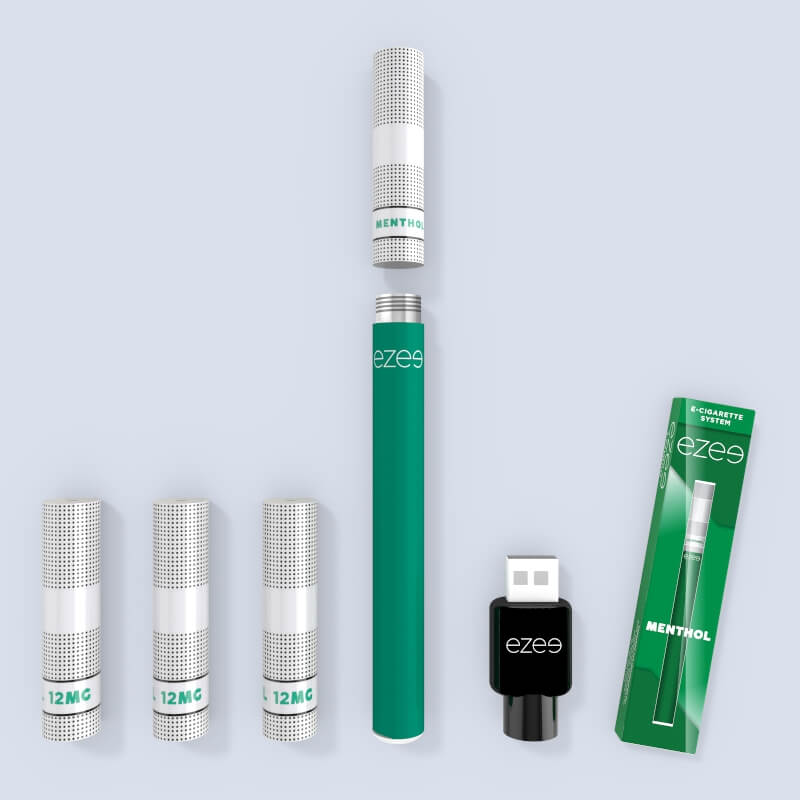 ezee e-cigarette starter kit menthol 12mg nicotine