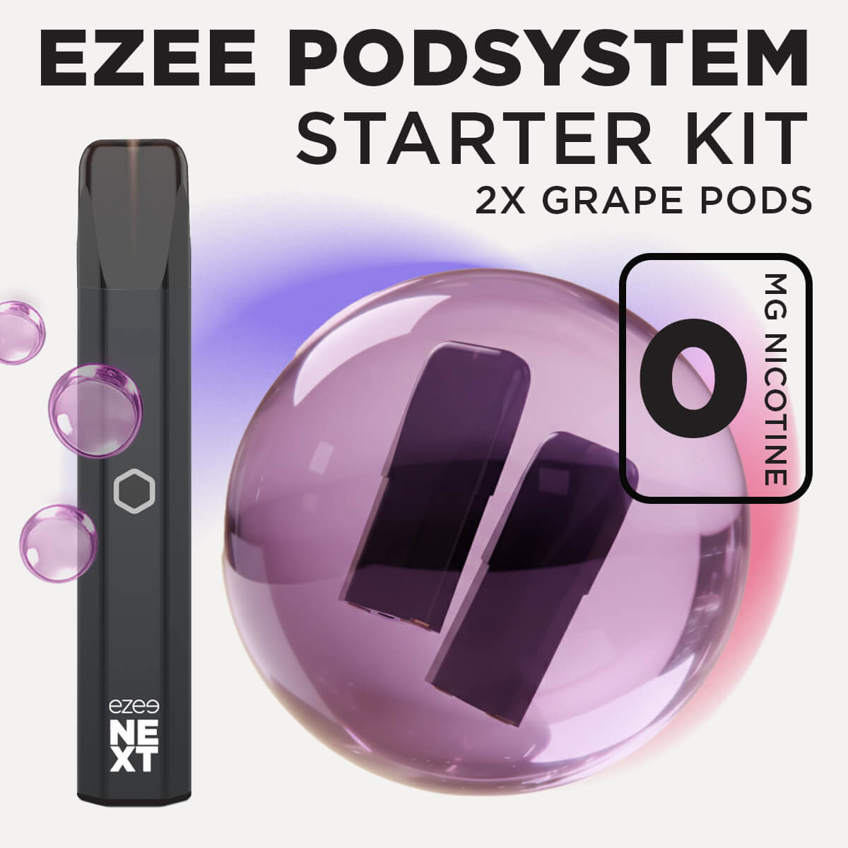 Ezee Next Pod Starter Kit - Black Grape Ice 0mg