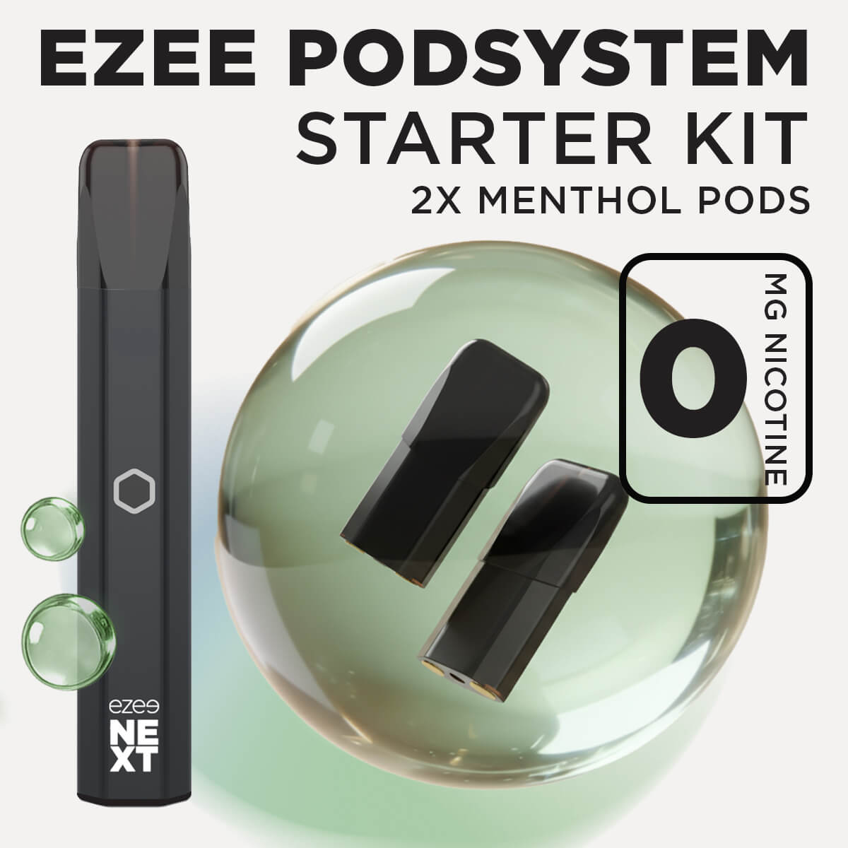 Ezee Next Pod Starter Kit - Black Menthol 0mg