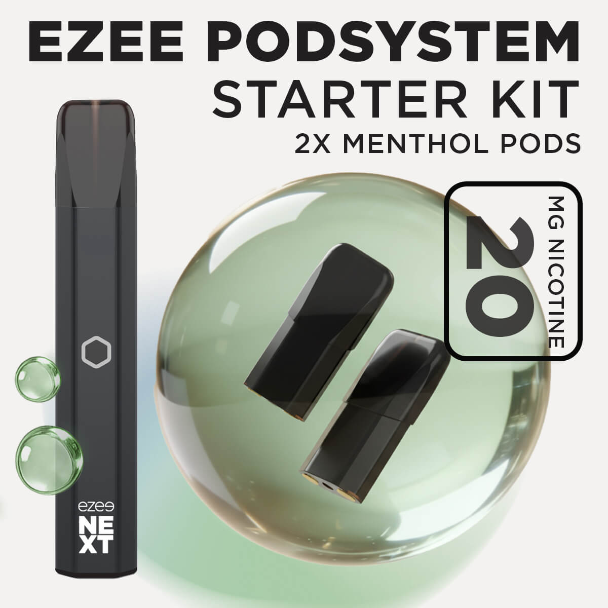Ezee Next Pod Starter Kit - Black Menthol 20mg
