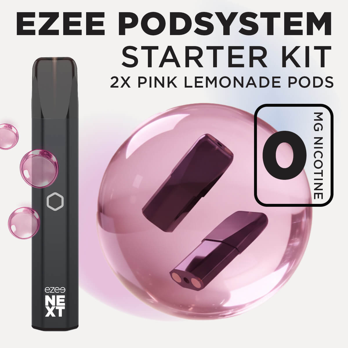 Ezee Next Pod Starter Kit - Black Pink Lemonade 0mg
