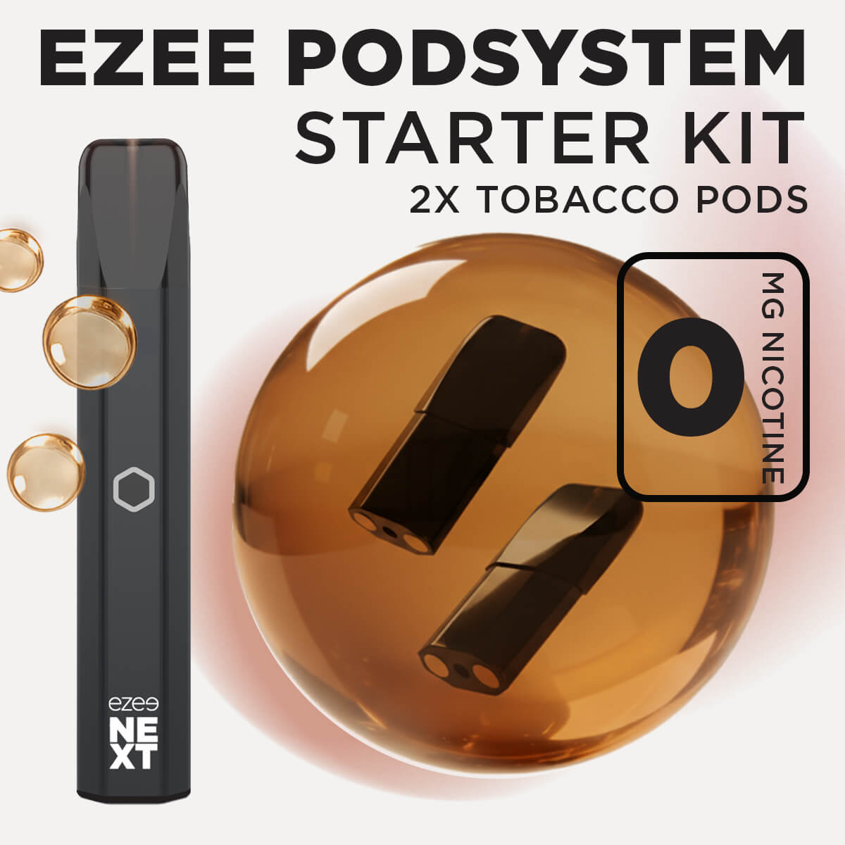 Ezee Next Pod Starter Kit - Black Tobacco 0mg