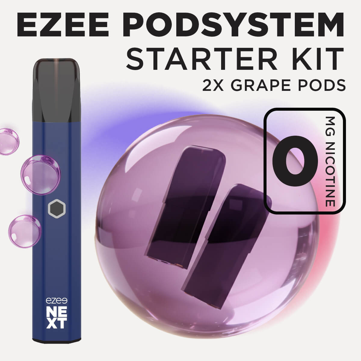 Ezee Next Pod Starter Kit - Blue Grape Ice 0mg