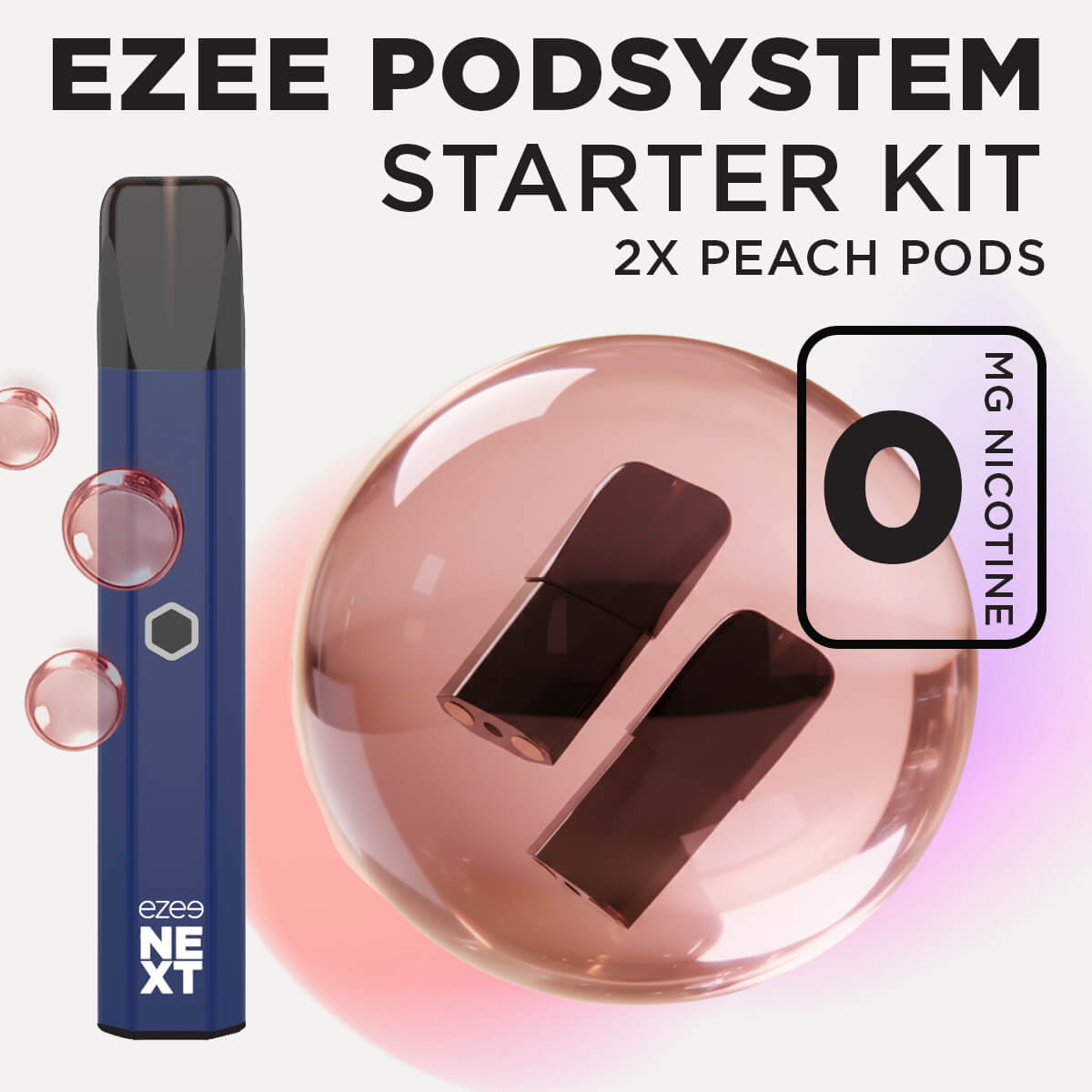 Ezee Next Pod Starter Kit - Blue Peach Ice 0mg