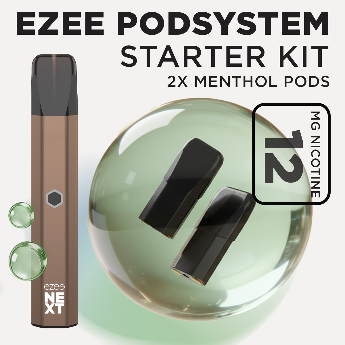Ezee Next Pod Starter Kit - Brown Menthol 12mg