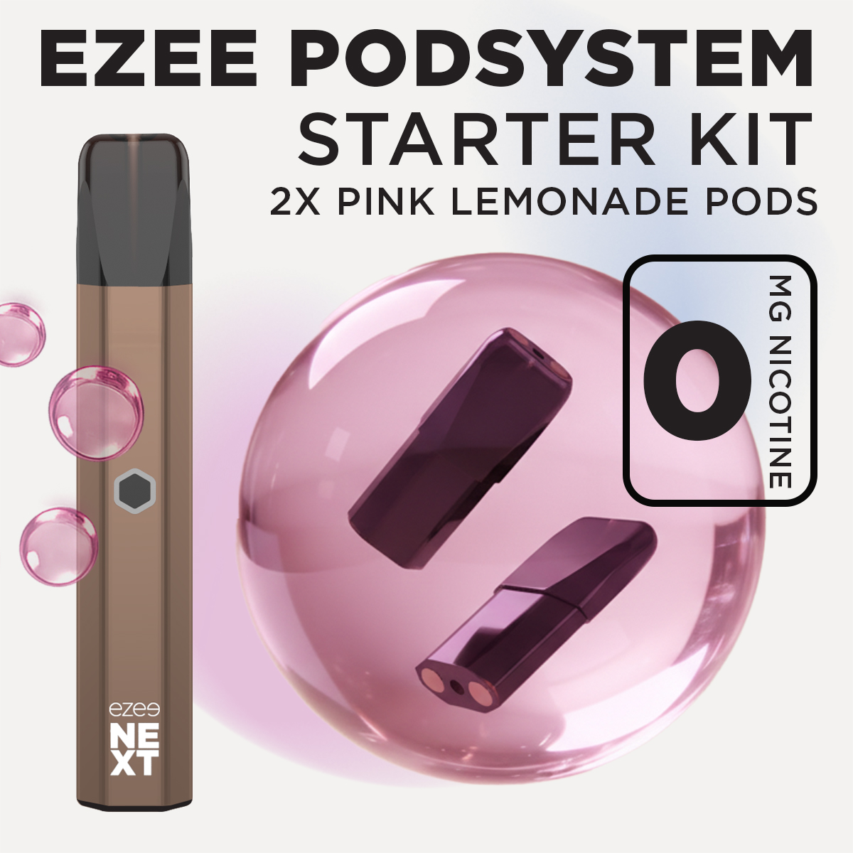 Ezee Next Pod Starter Kit - Brown Pink Lemonade 0mg