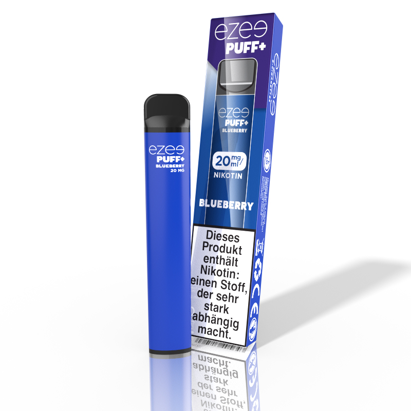 disposable vape pen ezee puff+ blueberry 600 puffs 20mg nicotine