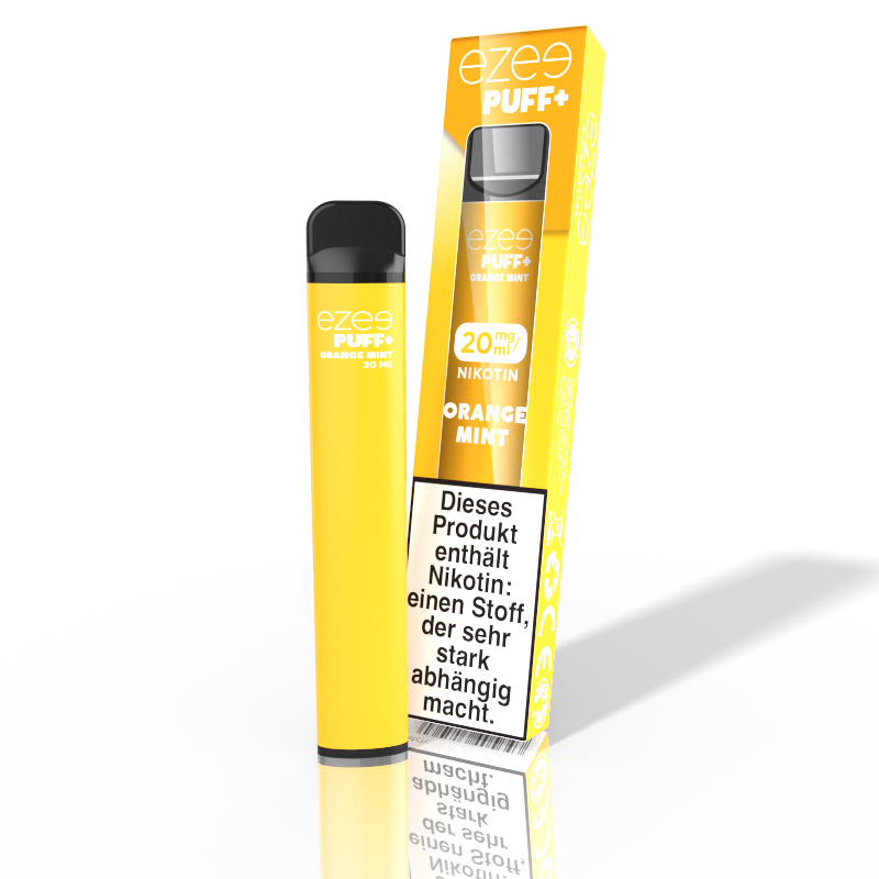 disposable vape pen orange mint e-cigarette 20mg nicotine ezee puff+
