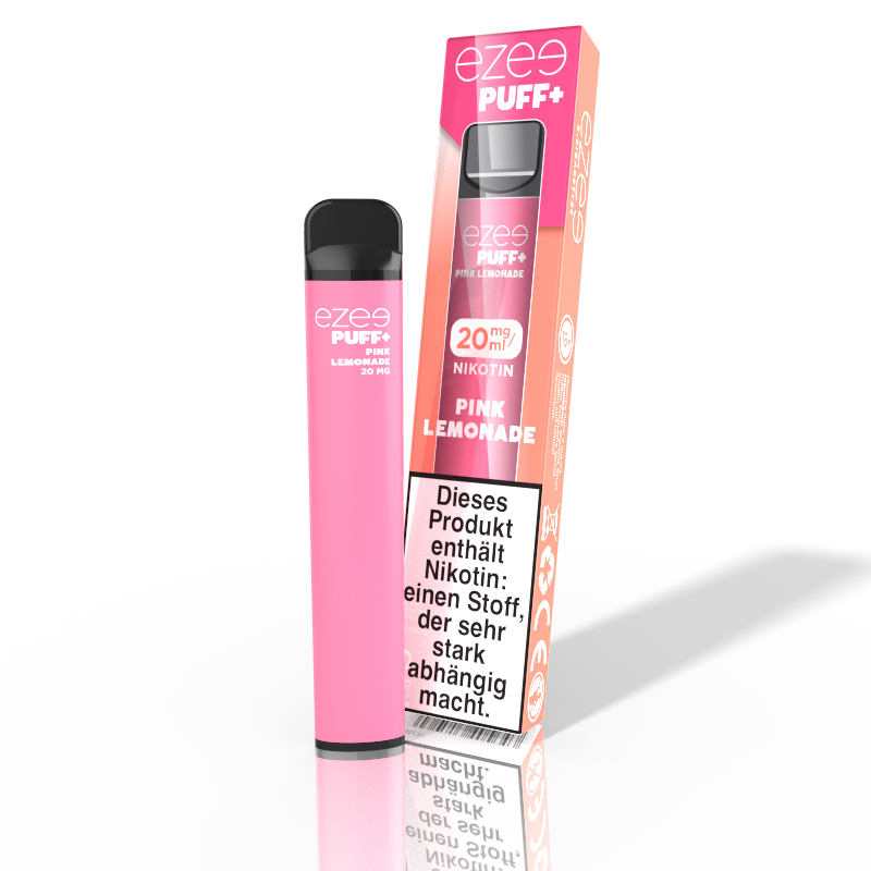 disposable vape pen ezee puff+ pink lemonade 600 puffs 20mg nicotine