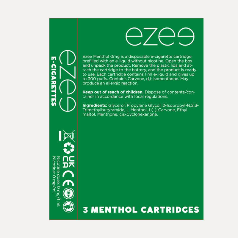 Ezee Cartridges Menthol 0mg/ml (x3)