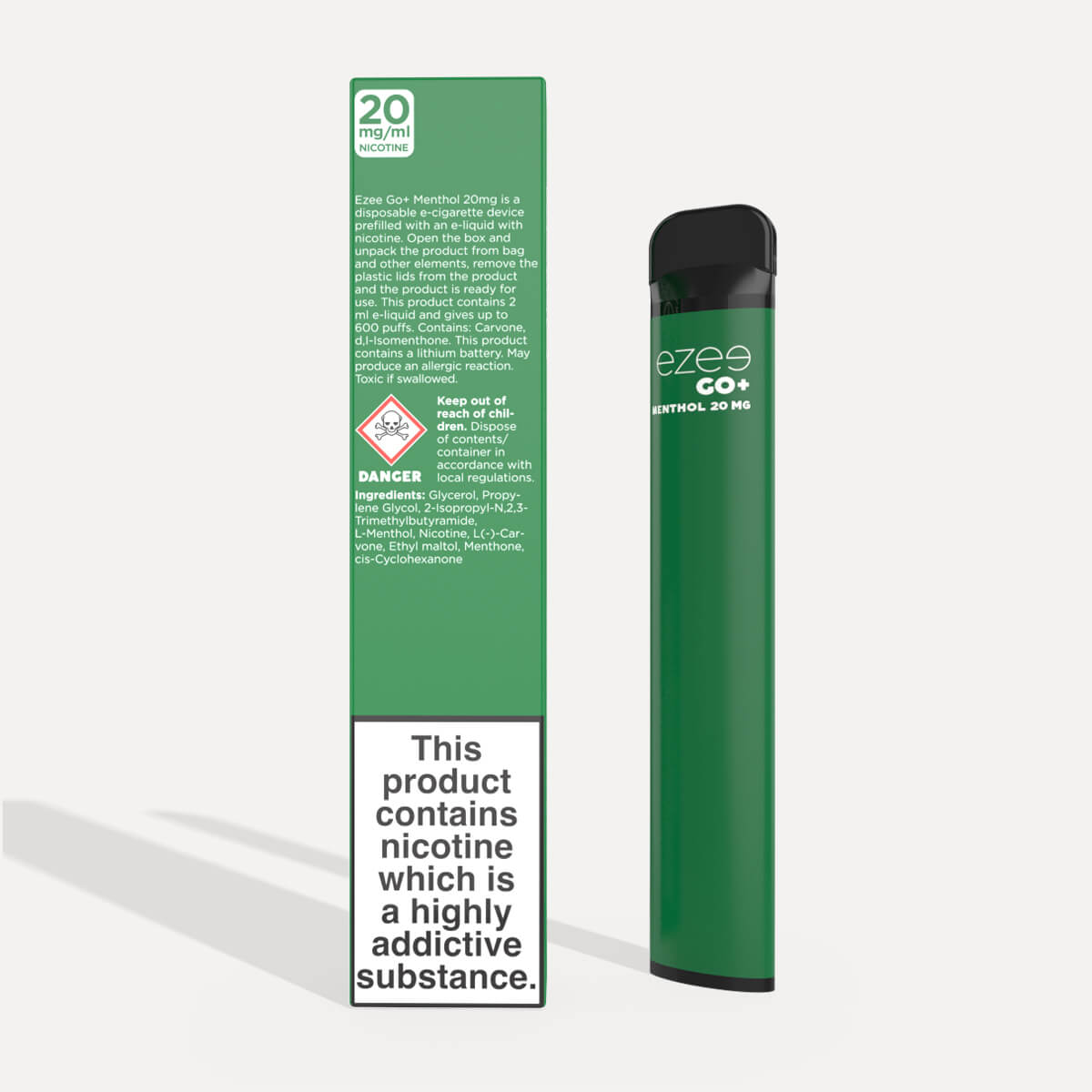 Ezee Go+ Disposable Vape Menthol 20mg/ml Nicotine