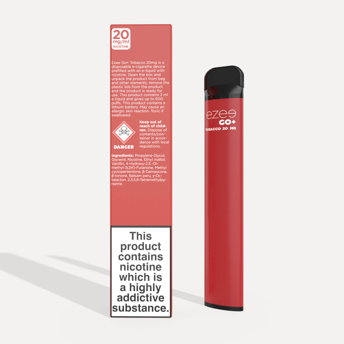 Ezee Go+ Disposable Vape Tobacco 20mg/ml Nicotine
