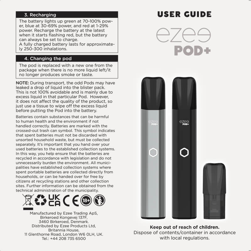 Ezee Pods Menthol 12mg/ml Nicotine 2 pcs.