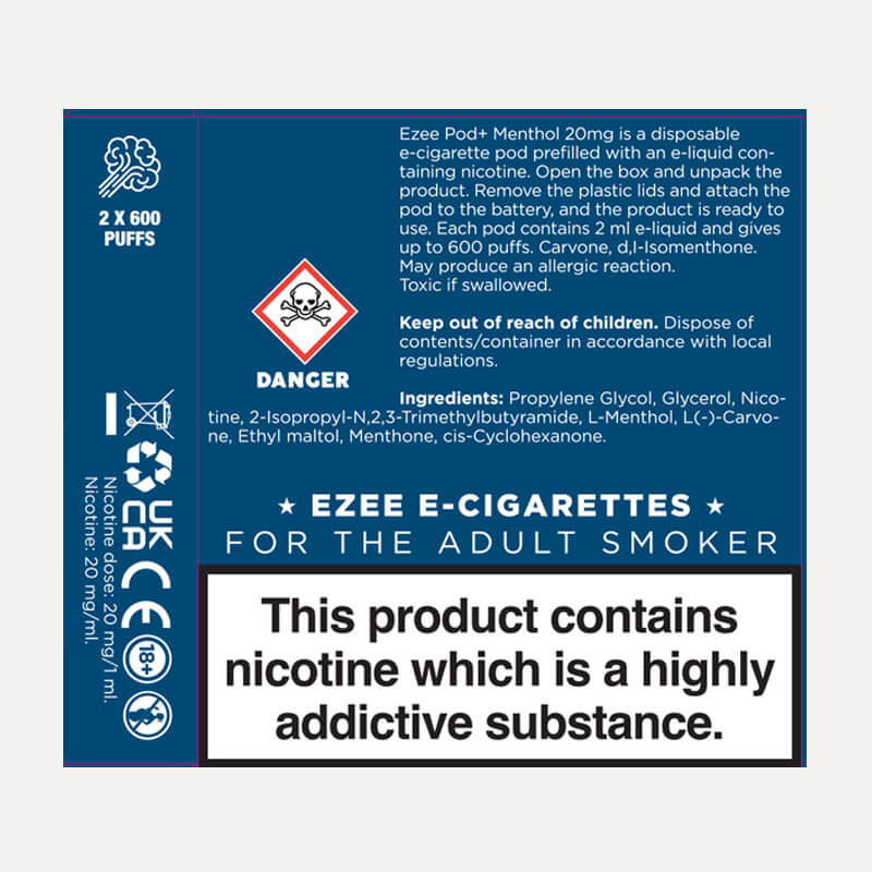 Ezee Pods Menthol 20mg/ml Nicotine 20 pcs.