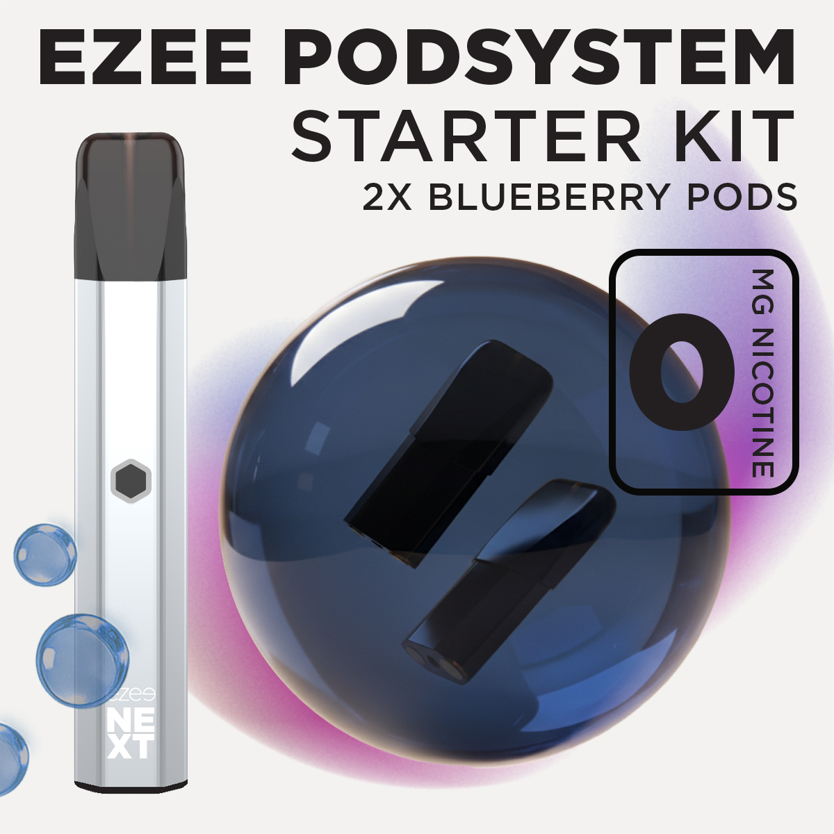 Ezee Next Pod Starter Kit - Silver Blueberry 0mg