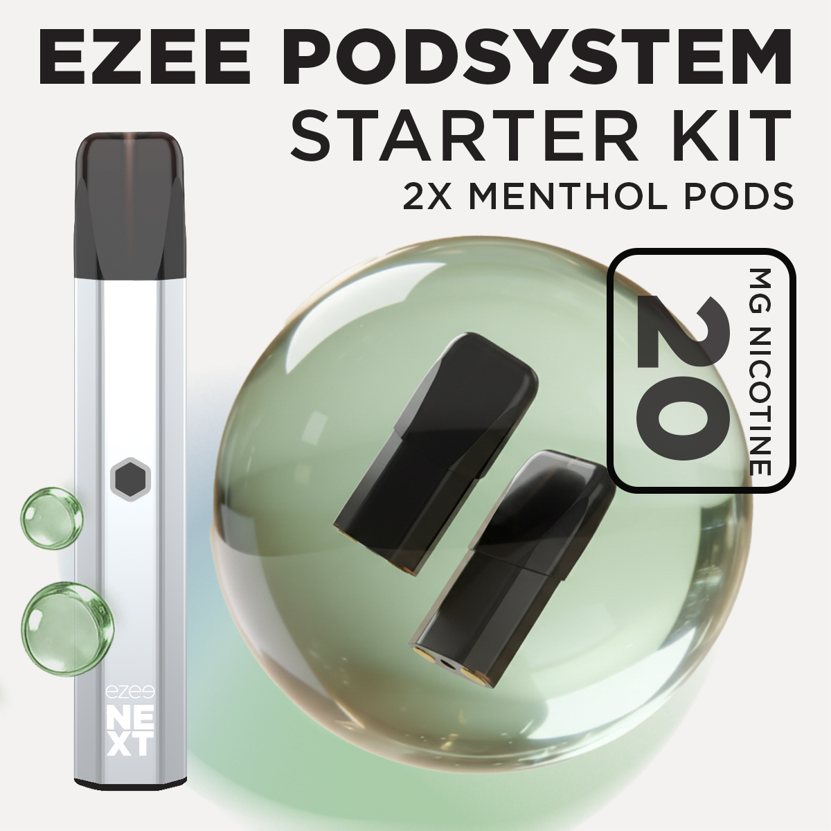 Ezee Next Pod Starter Kit - Silver Menthol 20mg