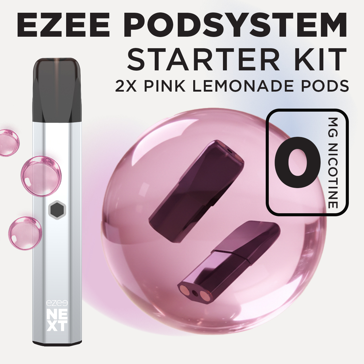 Ezee Next Pod Starter Kit - Silver Pink Lemonade 0mg