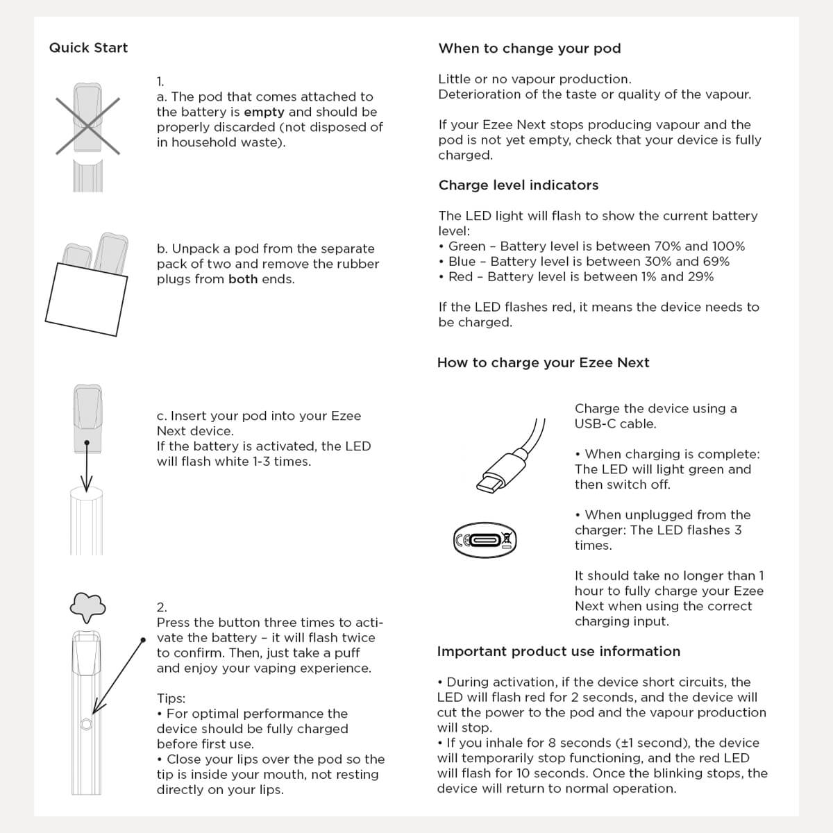 Ezee Next Pod Starter Kit - Black Tobacco 0mg