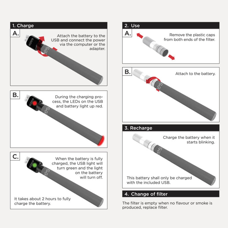 Ezee Cigalike Starter Kit Tobacco Nicotine free