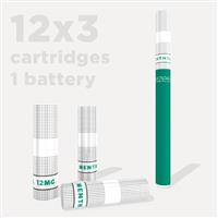 Ezee Menthol 12mg Cartridges (12 Packs of 3) + 1 Battery
