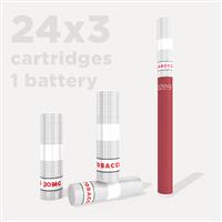 Ezee Tobacco 20mg Cartridges (24 Packs of 3) + 1 Battery