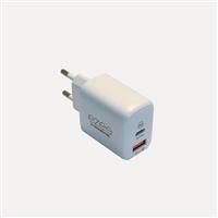 USB- C & USB-A Mains Charging Adapter for EU sockets
