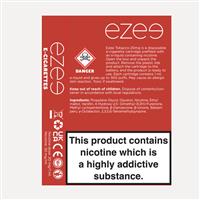 ezee e-cigarette cartridges tobacco 20mg nicotine 3 cartridges