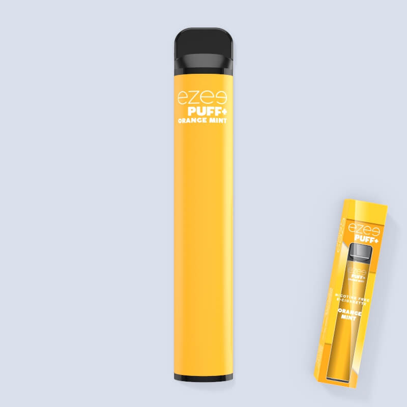 disposable vape pen orange mint e-cigarette nicotine free ezee puff+