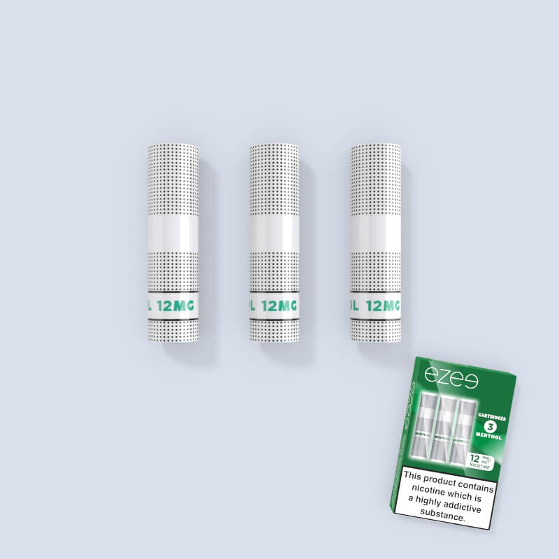 ezee e-cigarette cartridges menthol 12mg nicotine 3 cartridges